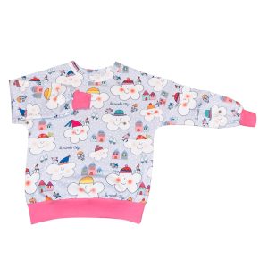 Felpa maniche lunghe GOTS - La Nuvola Olga e la neve