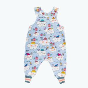 Salopette in felpa GOTS - La Nuvola Olga e la neve