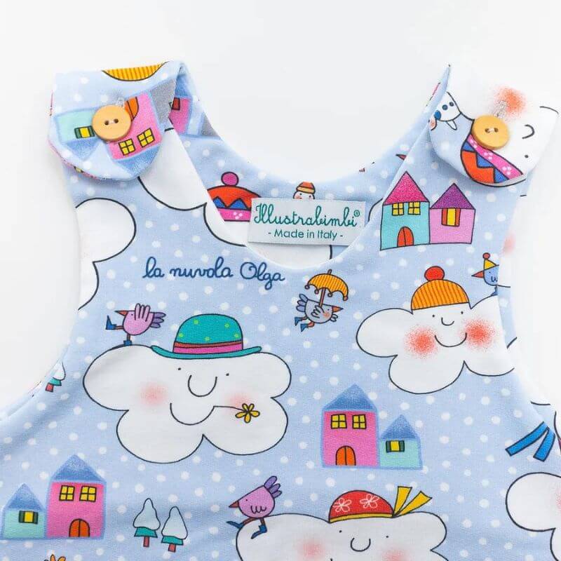 Salopette in felpa GOTS - La Nuvola Olga e la neve - immagine 2
