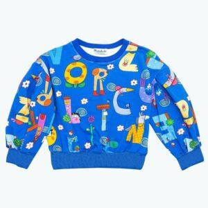 Felpa maniche a sbuffo GOTS - Le lettere di Nic