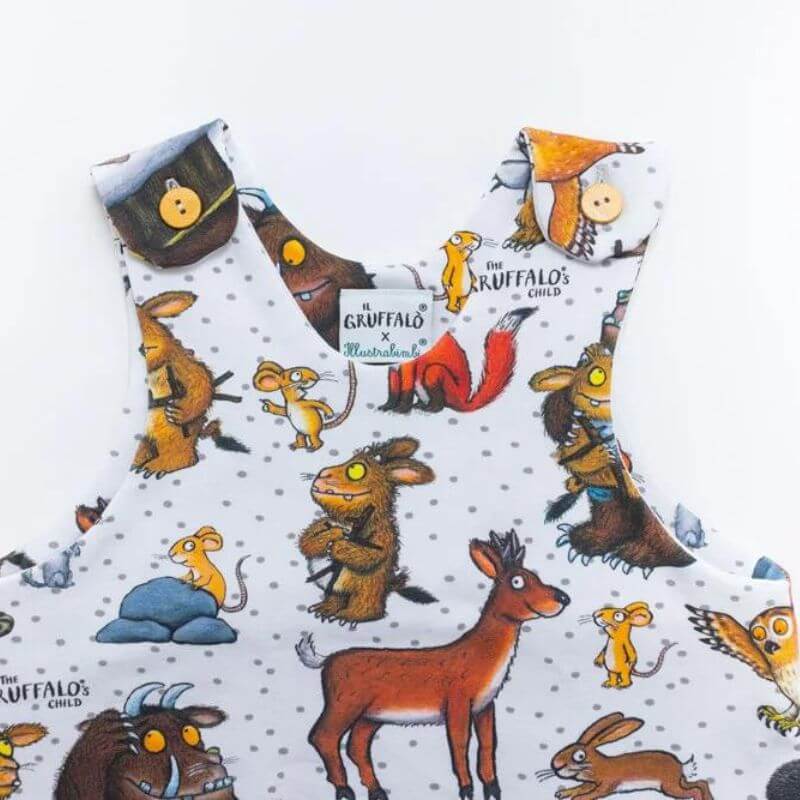 Salopette in felpa GOTS - Il Gruffalò, la Piccolina e la neve - immagine 3