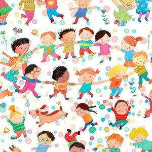 Popeline e Twill "Girotondo di tutto il mondo"