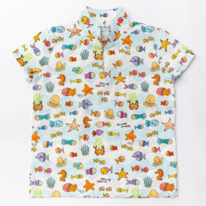 Camicia a mezza manica Pesci - I tessuti di Nic