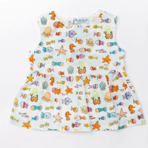 Blusa senza manica Pesci - I tessuti di Nic