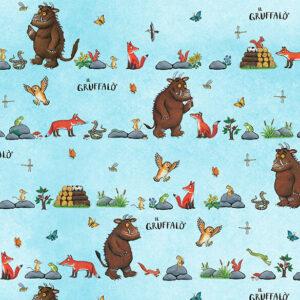 Popeline Gruffalò a sfondo azzurro