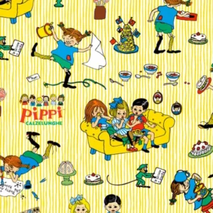 Popeline GOTS - Pippi festeggia il suo compleanno