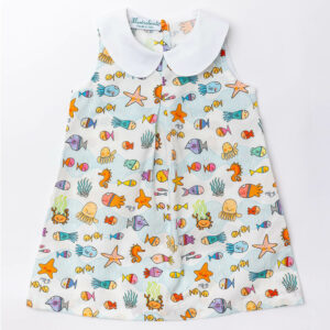 Vestito senza maniche con colletto alla Peter Pan - I Pesci di Nic