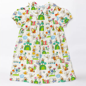 Vestito mezze maniche con colletto alla Peter Pan - I tessuti di Nic