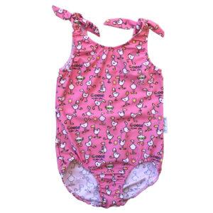 Costume intero con fiocchetto - Goose in rosa