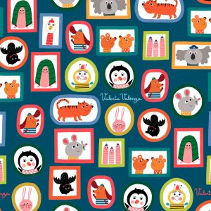 French Terry Animali in cornice