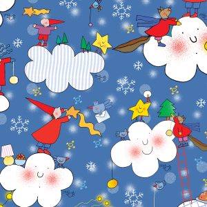 Jersey Notte di Natale della Nuvola Olga  blu